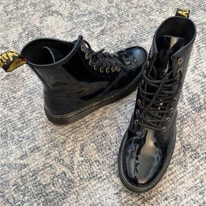 Dr. Martens Shiny Black Lace-Up Boots